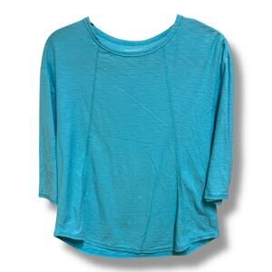 Westbound Petites Light Blue Tee PS‎ Cotton Modal 3/4 Sleeve